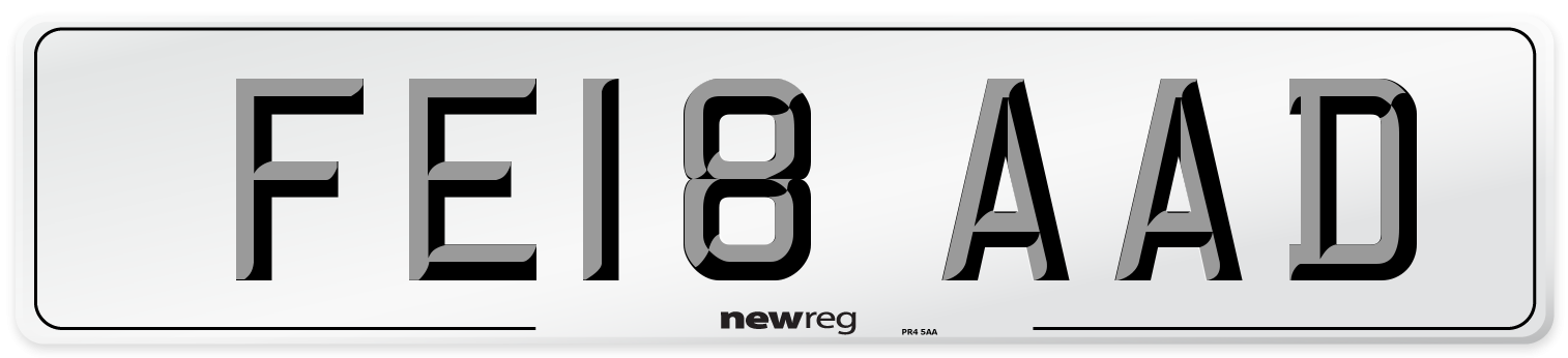FE18 AAD Number Plate from New Reg
